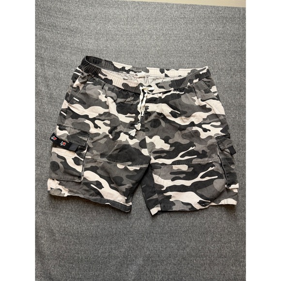 Unbranded Other - Mens Camo Cargo Shorts Grayscale Camouflage Elastic Waist Cotton 5XL Streetwear